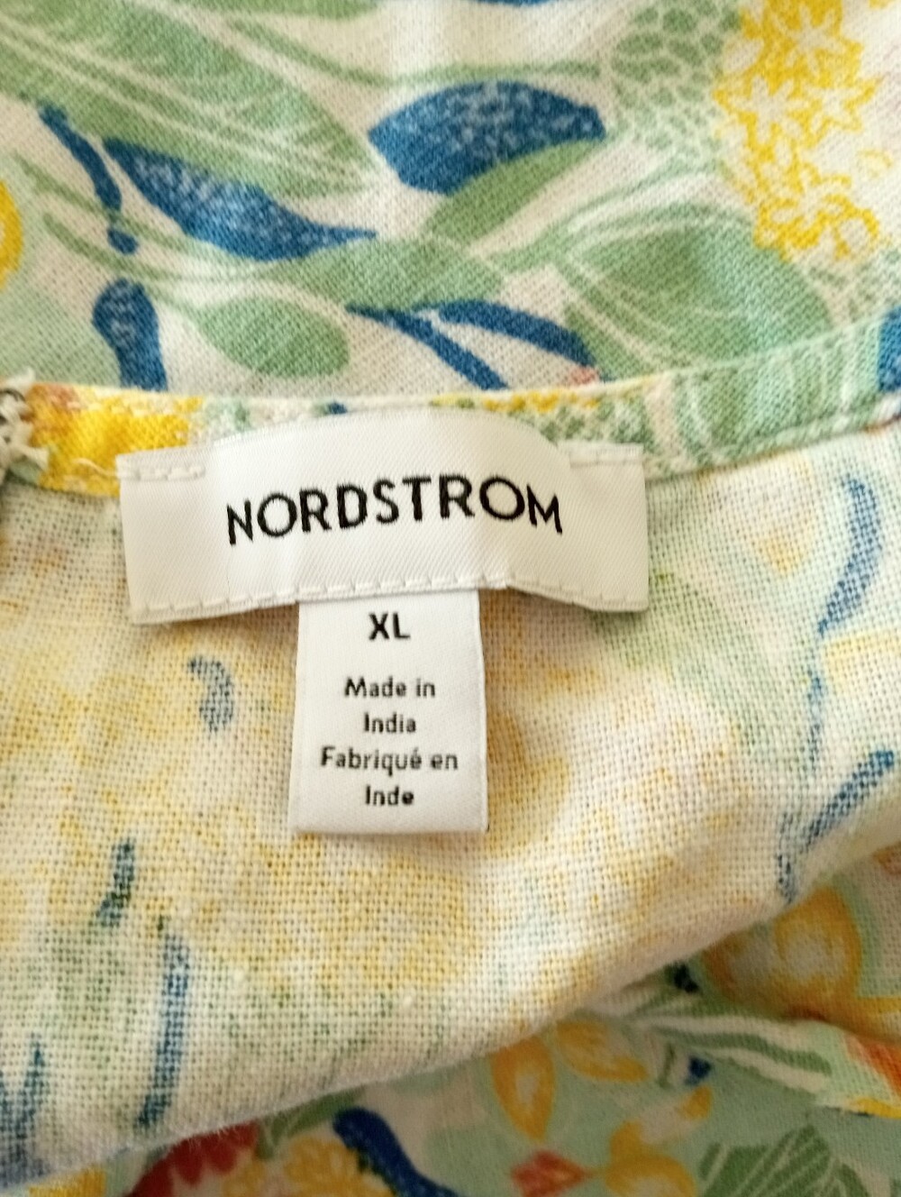 NORDSTROM'S Linen Blend Botanical Print Jumpsuit | XL - Picture 7 of 7